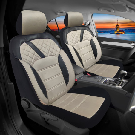 K2 1+1 Serisi, Her Araca Uyumlu Oto Koltuk Kılıfı, 1+1 Set, Taytüyü