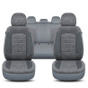 İz Serisi, Her Araca Uyumlu Oto Koltuk Kılıfı, Tam Set, Keten-Deri